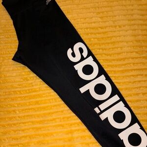 Adidas Black Logo Leggings